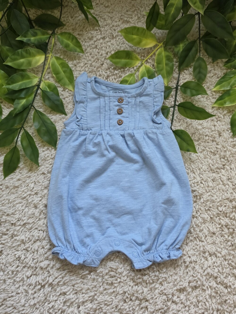 Baby Girl Light Blue Romper (Newborn)